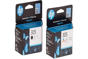 305 Black Original Ink Cartridge Black (1) + HP 305 Tri-color Original Ink Cartridge(1) (3YM61AE/3YM60AE) | Works with HP DeskJet 2700, 2730, 4100 Printers Black/MulticolorBlack/Multicolor