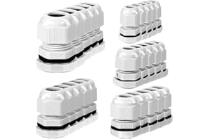 Dawenur 25Pcs Pressacavo PG7 PG9 PG11 PG13.5 PG16 Regolabile IP68 Connettori Impermeabili, Pressacavi Elettrici Impermeabile per Esterno, Giardino, Scatola di Derivazione