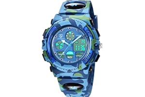 aswan watch Reloj Deportivos para Niños y Niña Resistente al Agua Digital Analógico Militares Impermeable Relojes Niño