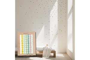TRESXICS Pegatinas Pared Decorativas Infantiles Lunares a Lápiz, 140 Piezas, Vinilo Adhesivo Pared Original y Duradero, Efecto de Papel Pintado Infantil, Fácil Aplicación y Removible (Verde)