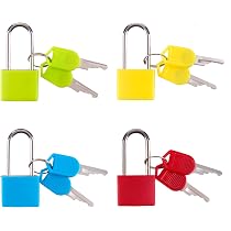 Cadenas Mini Multicolore - Lot De 5 Avec 2 Clés - Pour Valise, Casier, Sac