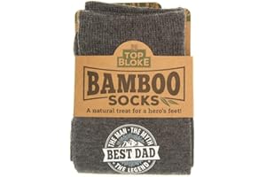 Top Bloke Mens Gift Socks for Him - A Natural Bamboo Treat for a Hero's Feet (Best Dad)