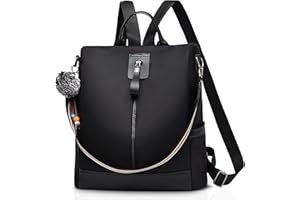 DIRRONA Zaino Donna Moda Viaggio Daypack Impermeabile Antifurto Zaino Ultime Tendenze Borse a Tracolla Scuola Outing Zaino da Donna Nero A