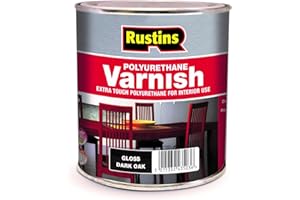 RUSTINS POGD500 Polyurethane Varnish, Dark Oak Gloss, 500ml