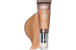 Revlon Photoready Candid Glow, Fond de Teint Liquid, pour Peaux Sensibles et Sèches, Fini Lumineux et Hydratant, Couvrance Modulable TransparenteàMoyenne, Anti-Pollution, N350 Natural Tan, 22 Ml