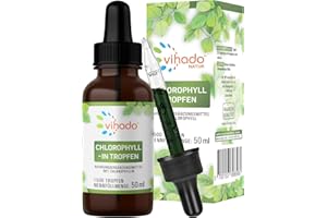 ‎VIHADO Vihado flüssige Chlorophyll Tropfen aus reinem Alfalfa - mit Quellwasser ohne Zusatzstoffe, 50 ml (1.500 Tropfen)