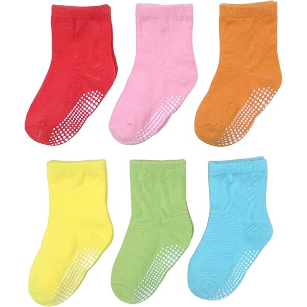 Calze Antiscivolo Bambina Calzini Bambini 12 Paia Antiscivolo