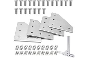 DOG'S BOOTY 4 sztuki profilu aluminiowego 40 x 40 L łączniki profil aluminiowy profil aluminiowy łącznik z nakrętką i śrubą do profili aluminiowych 10 mm z rowkiem serii 4040