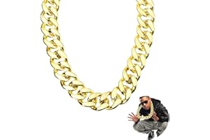 Aoriher Gold Halskette für Männer Goldkette Halskette Kette Halsband Klumpig Kette Halskette Hip Hop Kette Halskette für Männer Frauen Schmuck Dekoration