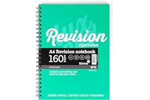 Silvine Luxpad A4 Wirebound Study Notebook - Lined (160 Pages) With Handy Revision Guide