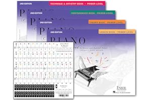 FABER PIANO ADVENTURES Klavierabenteuer Primer Level 2nd Edition Bundle Set von Nancy Faber - Unterricht, Theorie, Aufführung, Technik & Kunstbücher & Juliet Musik Klaviertasten 88/61/54/49 Full Set Abnehmbare Aufkleber