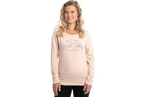 ROADSIGN australia Damen Langarmshirt mit Aufdruck auf der Vorderseite und Rundhalsausschnitt, Sweater aus 100 Prozent Baumwolle