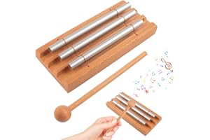 CLVSYH Energy Chime, Chimes De Meditación De 3 Tonos, Chime Instrumento De Percusión Con Mazo, Meditación Trio Chime Para Educación Musical Temprana, Oración, Yoga Y Meditación
