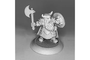 Reaper Borin Ironbrow, Dwarf Fighter - Figurine miniature 25 mm - Fantaisie - Blanc - Alliage, Plastique - Age 16+