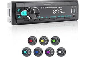 Radio samochodowe Hikity Radio samochodowe głośnomówiące Bluetooth, radio samochodowe stereo 1 DIN Bluetooth Odtwarzacz MP3 z AUX IN TF 2USB Pilot FM Sterowanie głosowe Szybkie ładowanie