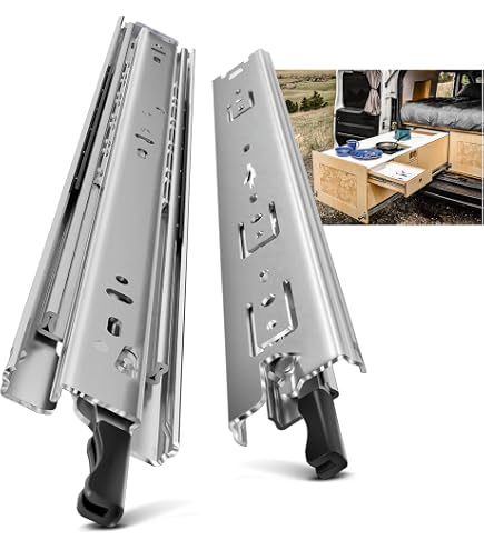 NTG Guida In Alluminio Anodizzato Da Incasso – 2 X 2 M (1975 Mm) Con Fori M6, Profilo Da Pavimento, Larghezza 49.8 Mm, Altezza 13 Mm, Per Allestimenti Veicoli