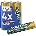 VARTA 56703 Rechargeable Ready2Use Pre-Charged AAA Micro Ni-Mh Battery (4-pack, 800 mAh), rechargeable without memory effect