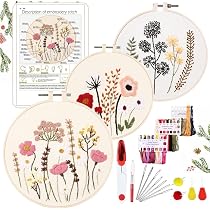 Kreuzstich‑Set Für Anfänger – Mit Vorgedrucktem Motiv (Blumen) & Komplettem Zubehör