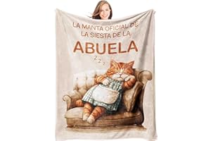Giftasy Regalo Abuela, Regalo Abuela Navidad - Ideas Manta de Gato, Regalo Cumpleaños, Dia de la Madre Originales (157 * 132cm)