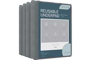 OFILAB - Empapador de Cama Lavable 90cm con Alas de 45cm y 4 Capas de protección. 1 Unidad. Super Absorbente 3 litros/m². Impermeable Reutilizable Protector. Variedad de Medidas 90cm,135cm,150cm.