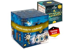 INSCAPE Atlantis Labyrinth Cluebox - Caja de rompecabezas de madera - Puzzle Box - Escape Room Juego para adultos y niños - Juegos de ajos - Rompecabezas de madera 3D - Juegos de pensamiento - Caja de