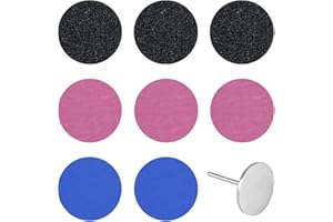 VEITEIBE 150 Stück Schleifscheibe Pediküre, 80/120/180 Ersatz-Fußschleiferkopf, 25 mm Feet Grinder Schleifpapier, Electric Callus Remover Zubehör, mit Ebene Achse, für Zum Peeling, Hornhaut