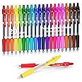 Coloured Gel Pens, Lineon 20 Colours Retractable Gel Ink Pens with Grip, Medium Point(0.7mm) Smooth Writing Pens Perfect for Adults and Kids Journal Notebook Planner, Writing in Office and School