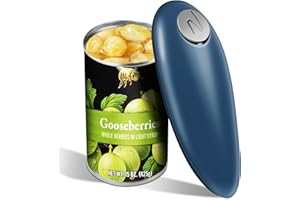 HomHou Electric Can Opener, Tin Opener UK is Safe and Easy, One Touch Switch Can Opener Electric for Arthritic Hands, Smooth Edged Electric Tin Opener is A Great Addition to Kitchen, Party and Travel