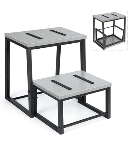 Sgabello Scala In Legno Di Abete A 2 Gradini A Ribalta, Scaletta Pieghevole Salvaspazio Per Bagno E Libreria, Scaletta Portavasi Multiuso Mens | Leroy Merlin