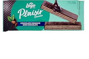 Lago 1968, Plaisir 120g, Wafer Ricoperti con Cioccolato Fondente e Farciti con Crema Cacao 57%