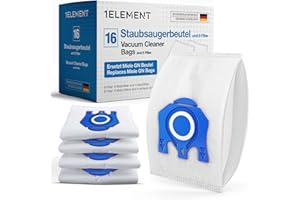 1E 16 Staubsaugerbeutel für Miele Staubsauger [Complete C3 & C2, Classic C1, S8340] Ersetzt GN inkl. 4 Motor- & 4 Abluft Filter [S8000, S5000, S2000, S800 & S600 Serie] ersetzt 9917730 12281680 S8 S5