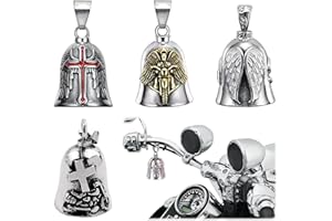 TTYSHIP® 4 Pezzi Guardian Bell, Guardian Bell Moto in Lega di Zinco, Campanella Portafortuna per Moto per Biciclette (4 Stili)