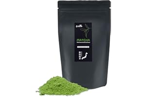 ‎CORADOMA Ceremonial Grade Matcha – Reines handgemahlenes Matcha Pulver aus Japan – Original Japanischer Grüntee aus Erster Ernte – 100g Beutel – Höchste Qualität, Traditionell und 100% Natürlich
