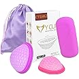 ‎CTDMJ Menstrual Disc Set of 2 (S & L) with Storage Bag, Flat-fit Cup, Reusable, Medical-Grade Silicone, Soft Period Disc, Feminine Hygiene & Care, Menstrual Cups,Tampon, Pad Alternative(Purple)