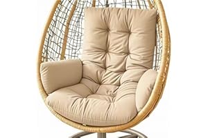 AQIGR Coussin Fauteuil Suspendu, Coussin de Jardin, Coussin de Remplacement pour Chaise D'oeuf Suspendue Intérieur et Extérieur, Coussin Balancelle, pour Terrasse, Jardin(Kaki)