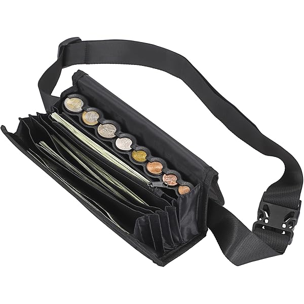 Portefeuille Trieur Avec 8 Compartiments Pour Pièces + 4 Emplacements Cartes - Noir - Simili Cuir
