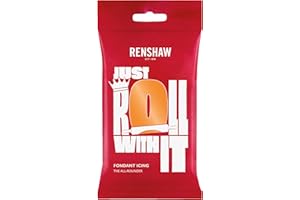 Renshaw Just Roll With It Fondant Icing - Tiger Orange, 250 g (Pack of 1)