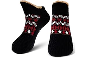 ZAKASA Calze Pantofole Antiscivolo Uomo: Invernali Termica Calzini Morbidi da Casa Caldo Natale Regalo