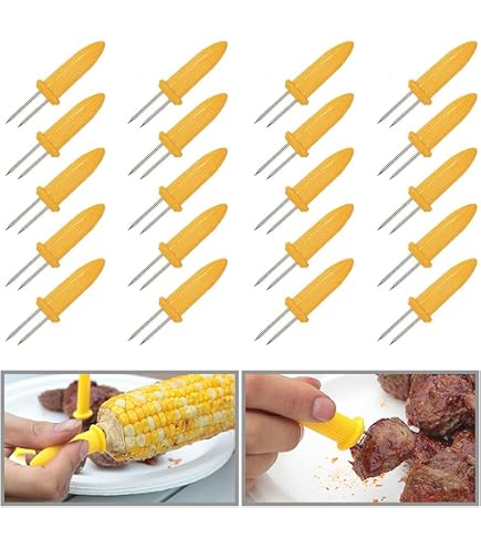 10 Stück Edelstahl Mais-Gabeln – Rostfrei, Praktisch Für Grillen, Picknick & Küche!