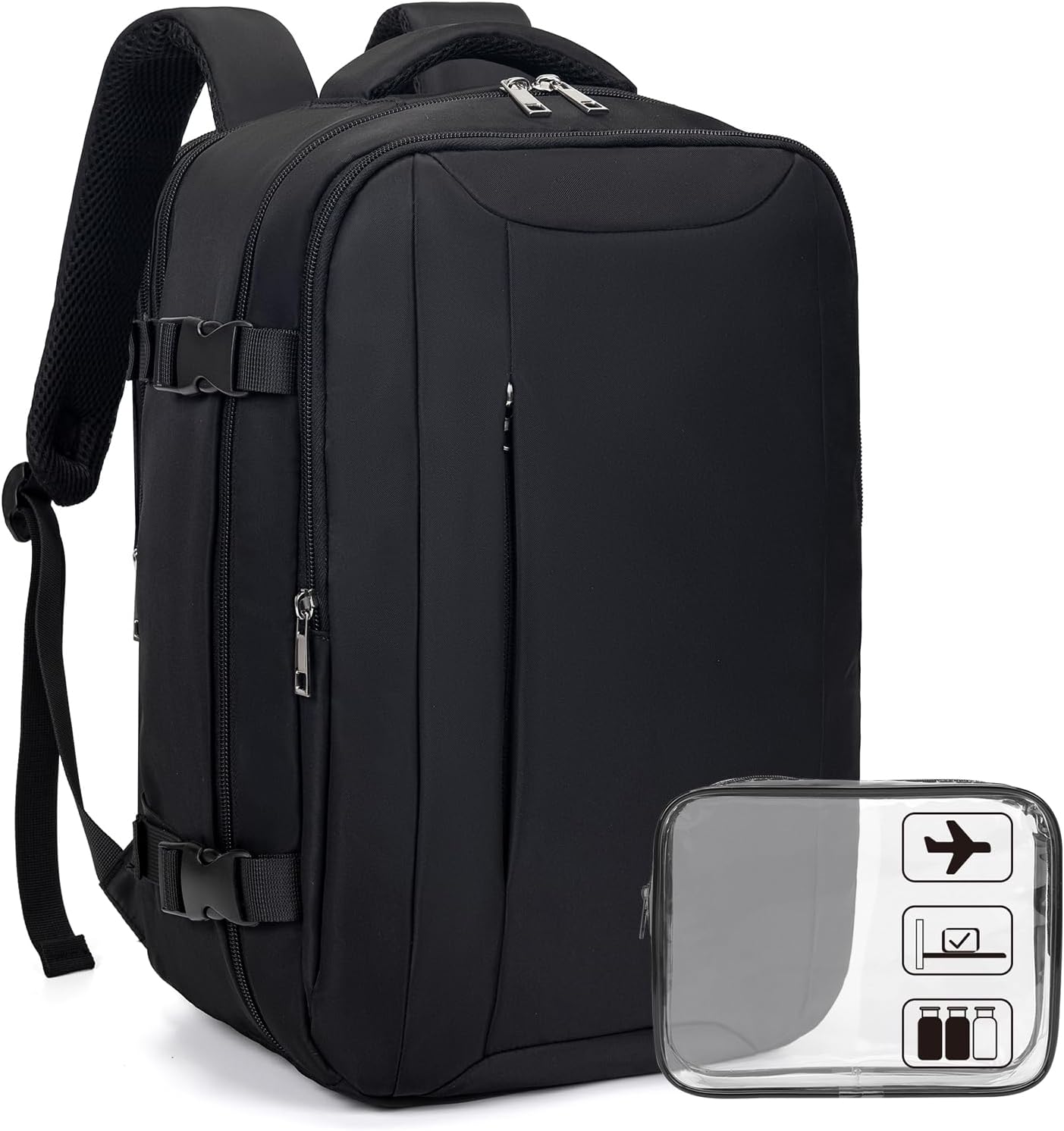 Xkdoai for Ryanair Cabin Bags 40x30x20, Travel Backpack with TSA Approved Clear Bag, Travel Bag 40x20x25 Underseat Carry-ons Hand Luggage Bag for Travelling Casual Daypack for Ryanair Plane