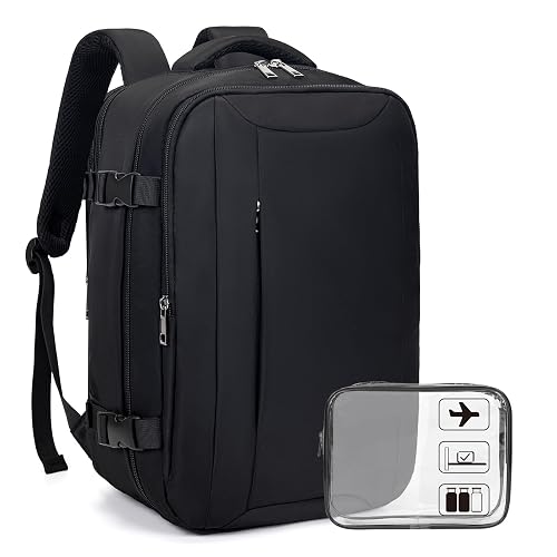 Xkdoai for Ryanair Cabin Bags 40x30x20, Travel Backpack with TSA Approved Clear Bag, Travel Bag 40x20x25 Underseat Carry-ons Hand Luggage Bag for Travelling Casual Daypack for Ryanair Plane