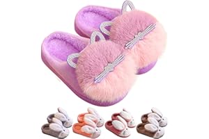 Aggroot Peluche Pantofole per Bambine e Ragazze Antiscivolo Pantofole Invernali Autunno da Interno Casa Cotone Scarpe Animale Antiscivolo Ultra-Leggero