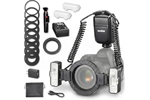 Godox MF-T76 S TTL makrodubbelblixt för Sony, 76 Ws med HSS och 2, | Två huvuden som vinklas 0°-150°, GN22,4, 1,2 s uppladdning och cirka 550 fullblixtar från en laddning