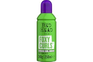 BED HEAD by TIGI - Foxy Curls, Espuma fijadora para pelo rizado, fijación fuerte, 250 ml