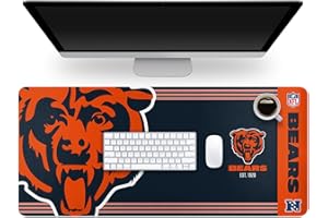 FOCO NFL Official Established Primary Logo Wordmark Home Office Desk Pad Mouse Pad Mat 35" x 16" (Chicago Bears, Chicago Bears)