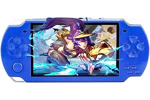 Fsjun Handheld Game Consoles, 8GB 4.3 Inch Screen Classic Game, Retro Video Games for GBA/GBC/SFC/FC/SMD Games, Christmas and New Year's Best Gift for Kids (Blue)