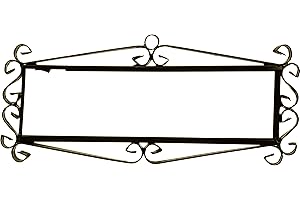 ART ESCUDELLERS Ramka z żelaza 8 płytek azul mini 30 cm x 13 cm 2,87 cala x 9,44 cala czarna żelazna rama dla łatwego zawieszenia na ścianie do płytek AZUL MINI design