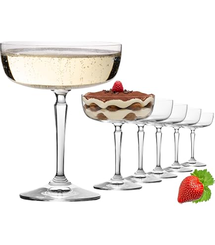 Verres Rose Bord Doré Lot De 4 Verres à Cocktail Art Déco - Cristal Rose Bord Doré, 200ml, Pour Champagne/Martini Verres Cristal Rose Bord Doré