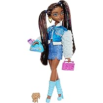Barbie - Malibu Roberts Un Tocco di Magia, bambola con capelli fantasia lunghi 18 cm, abito