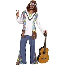 Carnaval hippie outfit-kostuum - blauw - maat l - carnaval - Cadeaus & gadgets kopen? | Korting tot 31